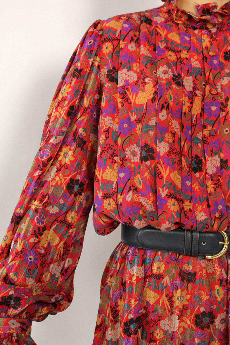 Jovani Floral Flounce Dress M/L