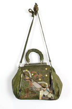green tribal bag