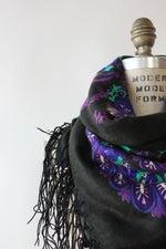 Vivid Violet Fringe Shawl