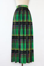 Laura of Dallas Pleated Plaid Maxi M/L