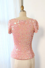 Lily Sequined Crochet Top XS-M