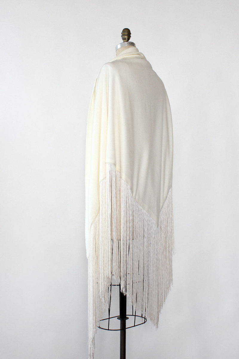 Ivory Fringe Shawl