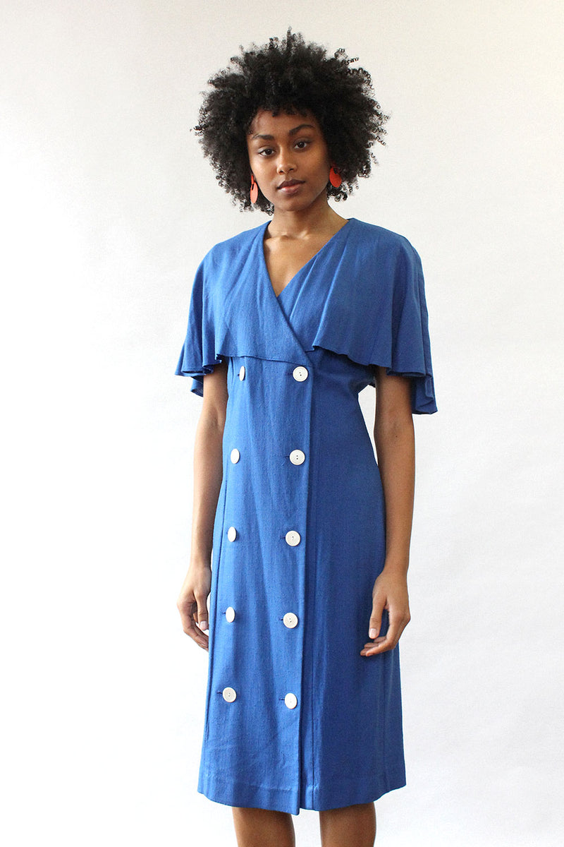 Cobalt Capelet Dress M