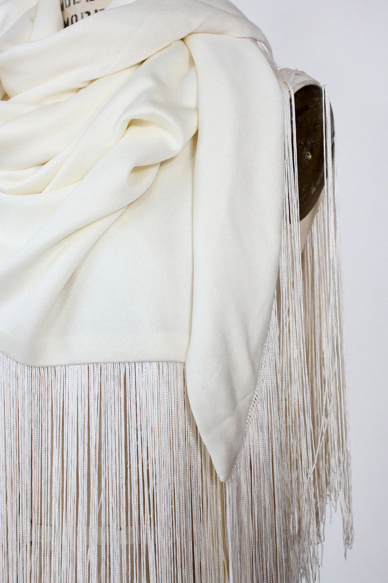 Ivory Fringe Shawl