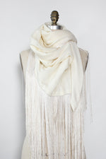 Ivory Fringe Shawl