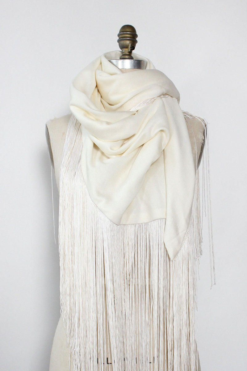 Ivory Fringe Shawl