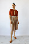 Nubby Natural Woven Skirt S