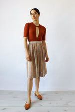 Nubby Natural Woven Skirt S