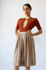 Nubby Natural Woven Skirt S