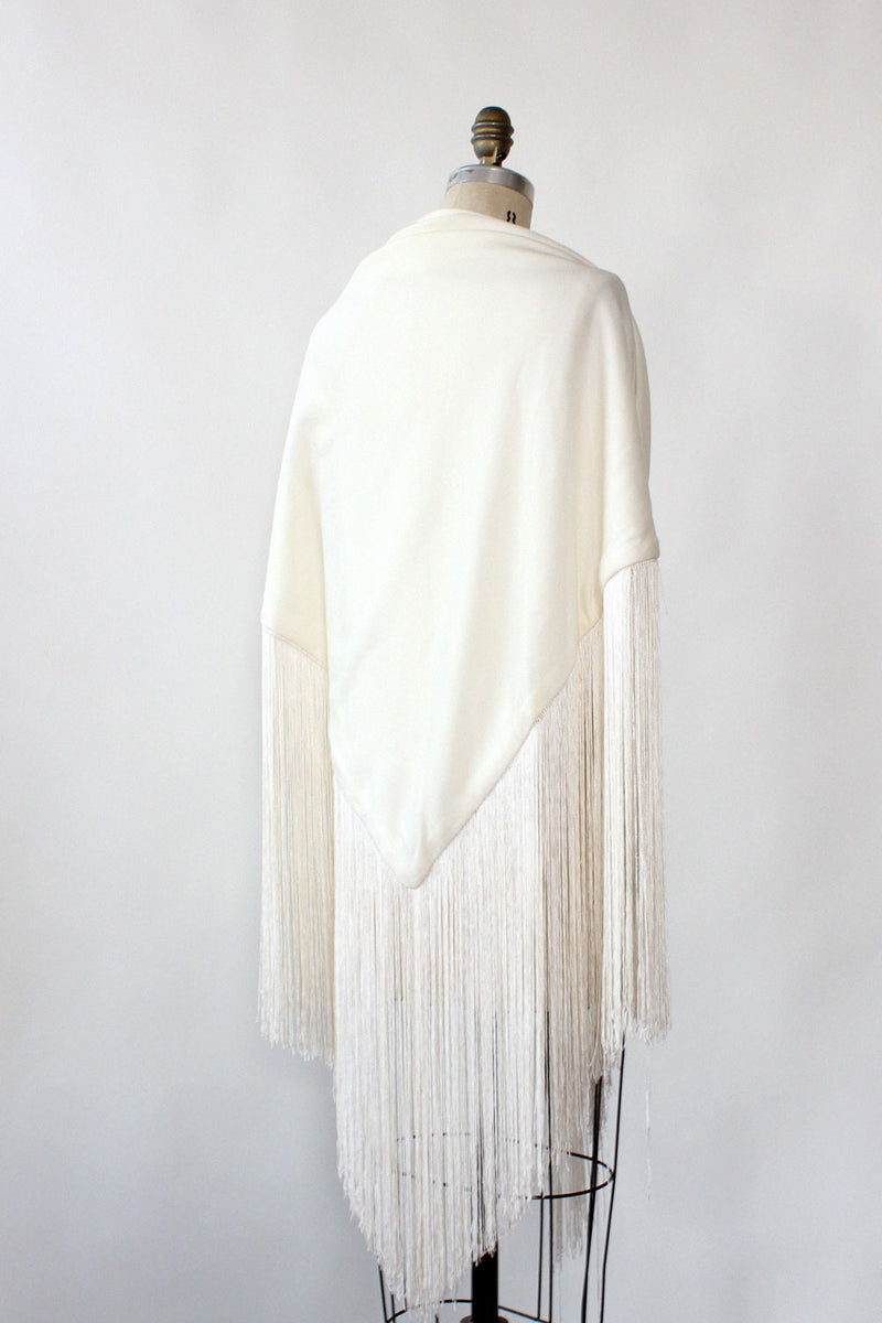Ivory Fringe Shawl