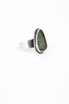 Rough Green Sterling Ring
