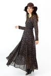 Micro Floral Full Sweep Maxi Dress S/M