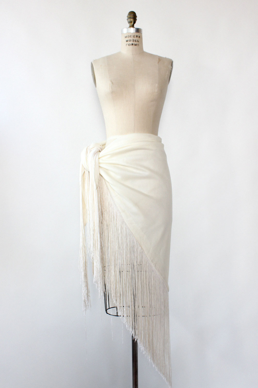 Ivory Fringe Shawl