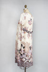 70s Ivory Stork Dress