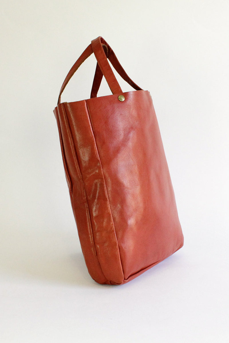 Rust Leather Lunch Tote