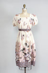 70s Ivory Stork Dress