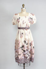 70s Ivory Stork Dress