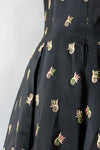 Taffeta Cornucopia 1950s Dress S/M