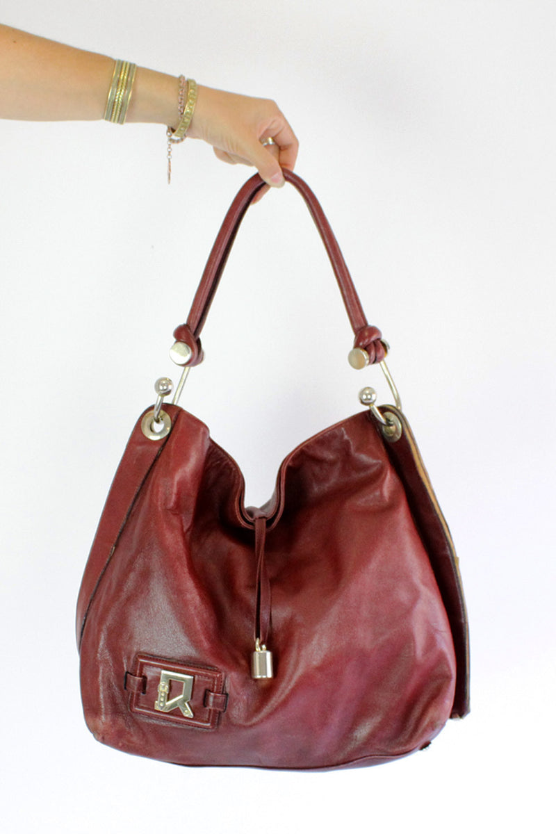 Italian Burgundy Leather Bag
