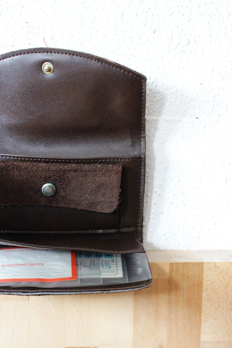 Suede Leaf Wallet