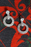 Rhinestone Circle Earrings