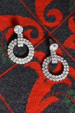 Rhinestone Circle Earrings