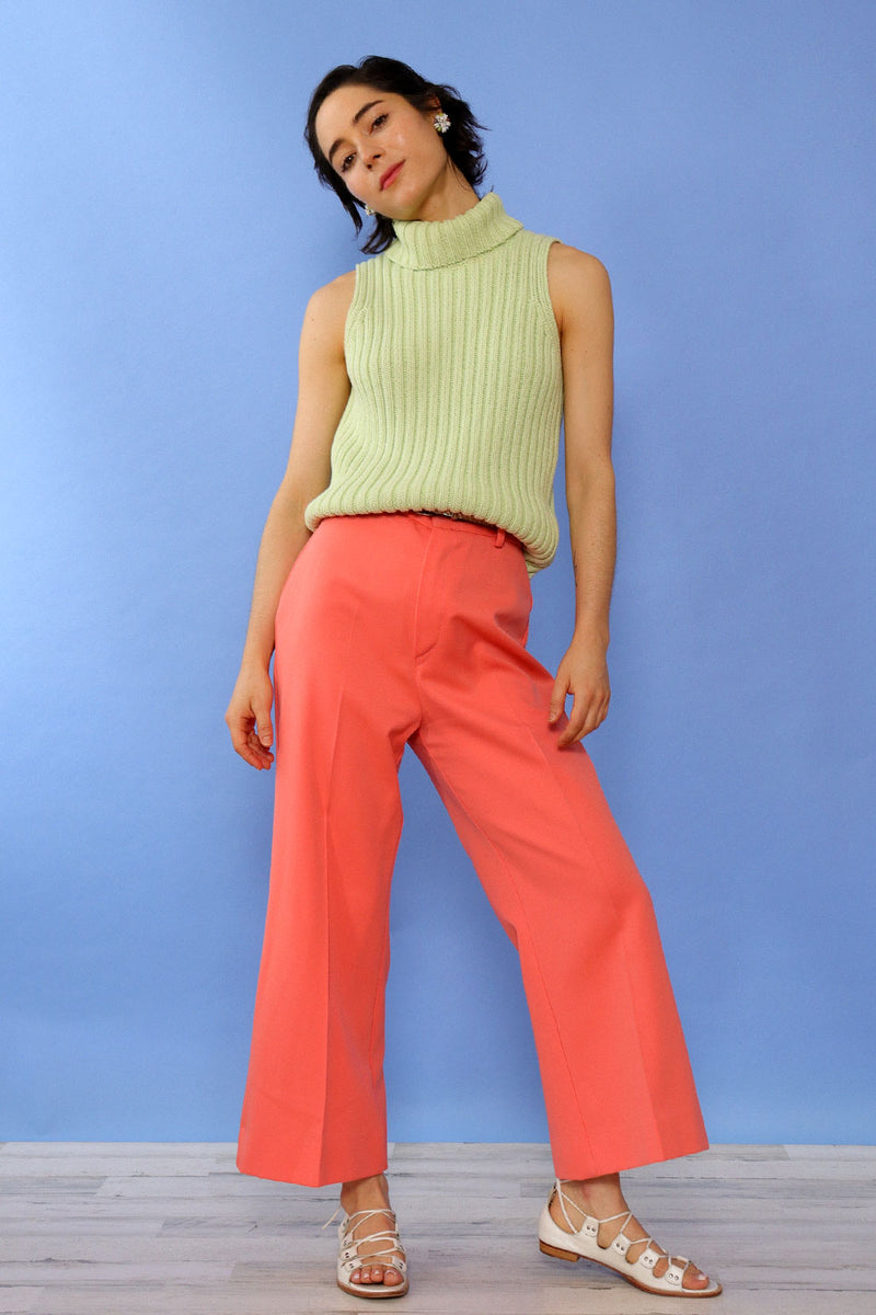 Spearmint Sleeveless Turtleneck XS-M