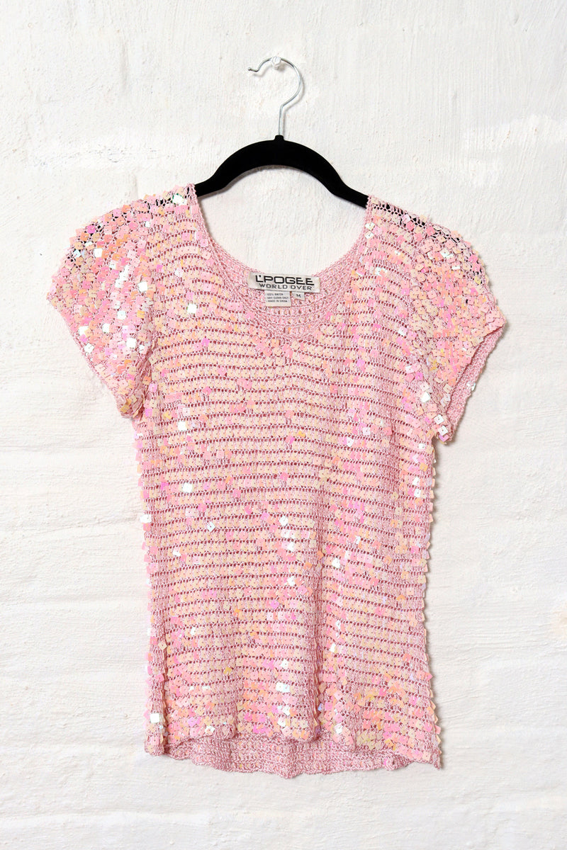 Lily Sequined Crochet Top XS-M