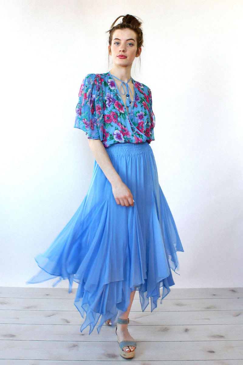 Diane Freis Silk Flutter Dress