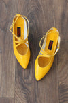 Mustard Leather Heels 7