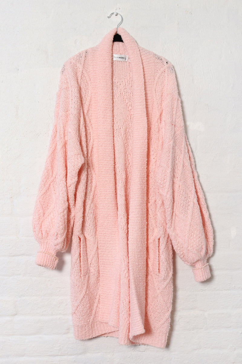 Yarnworks Carnation Pink Sweater Jacket S L