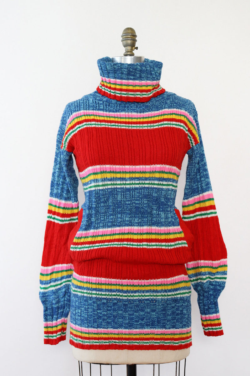 Lisa Striped Rainbow Sweaterdress XS-M