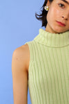 Spearmint Sleeveless Turtleneck XS-M