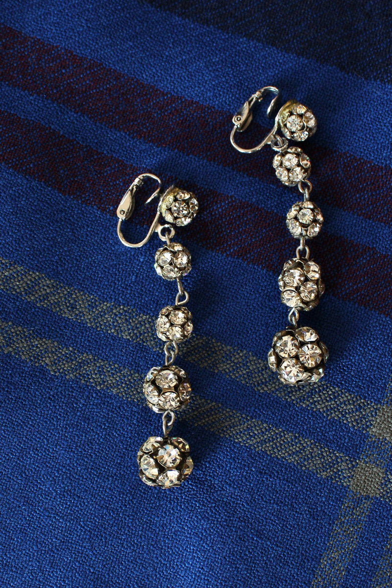 Crystal Ball Dangle Clip-ons