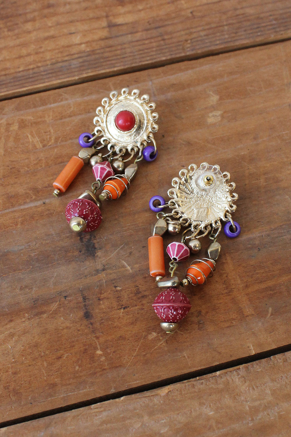 Baroque Beaded Dangle Earrings