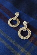 Rhinestone Circle Earrings