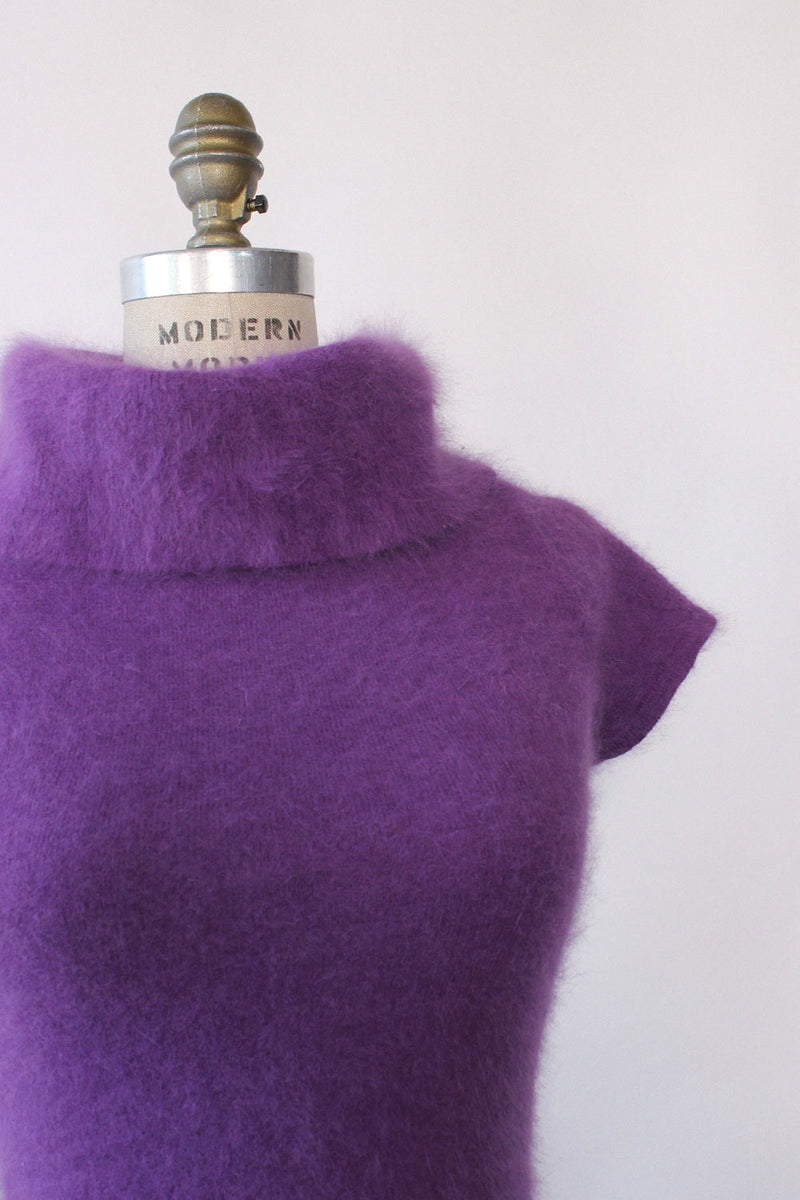 Grape Angora Cap Sweater XS/S