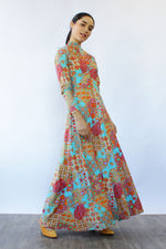 Kaleidoscope Print Maxi Dress XS-M