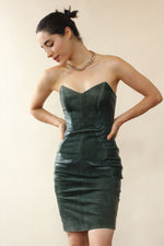 North Beach Leather Bustier Dress XS