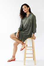 Olive Slouch Pool Dress