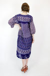 Inky Blue Floral Indian Cotton Dress