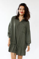 Olive Slouch Pool Dress