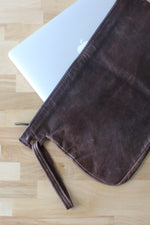 Thick Leather XL Slouchy Clutch
