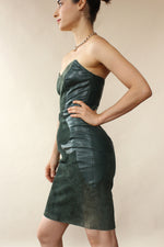 North Beach Leather Bustier Dress XS