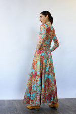 Kaleidoscope Print Maxi Dress XS-M