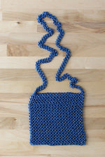Electric Blue Chainmail Bag
