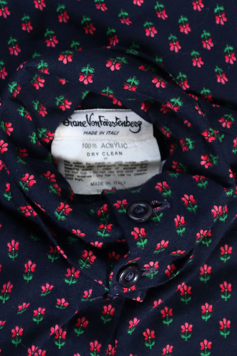 DVF Ditsy Flower Turtleneck Dress