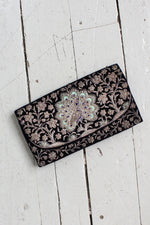 Embroidered Peacock Pouch