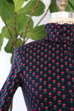 DVF Ditsy Flower Turtleneck Dress