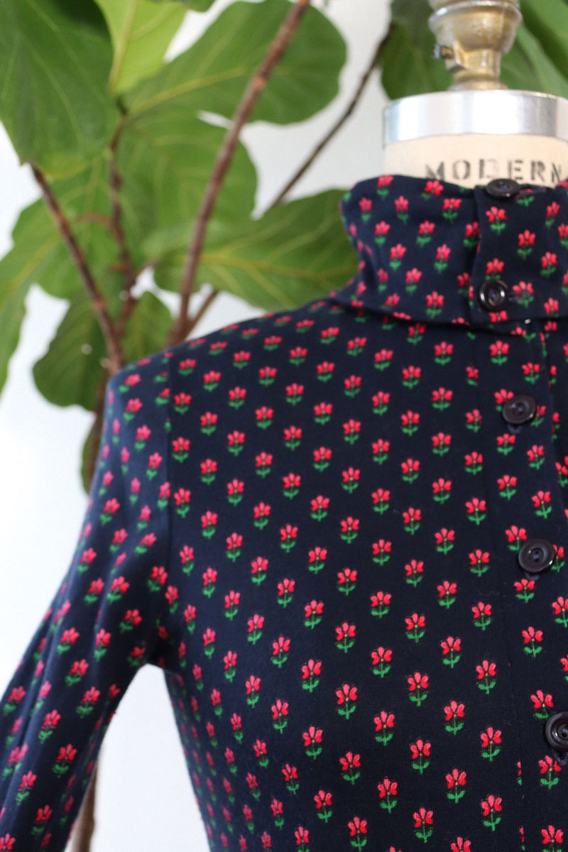 DVF Ditsy Flower Turtleneck Dress